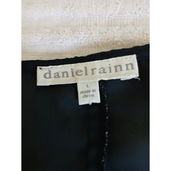 Daniel Rainn Women Blouse L Black Sleeveless Ruffle Front Top‎ Casual Minimalist - Picture 12 of 13
